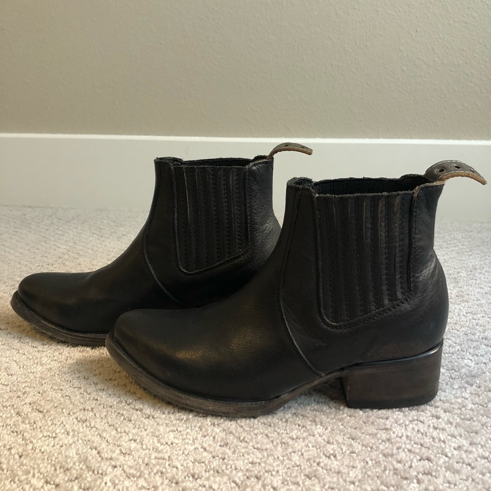 Freebird by Steven Salamanca Black Ankle Booties with Elastic Panels